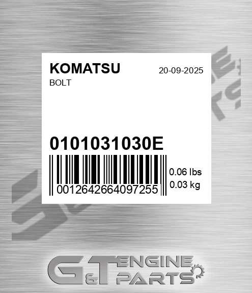 01010-31030E Bolt for KOMATSU
