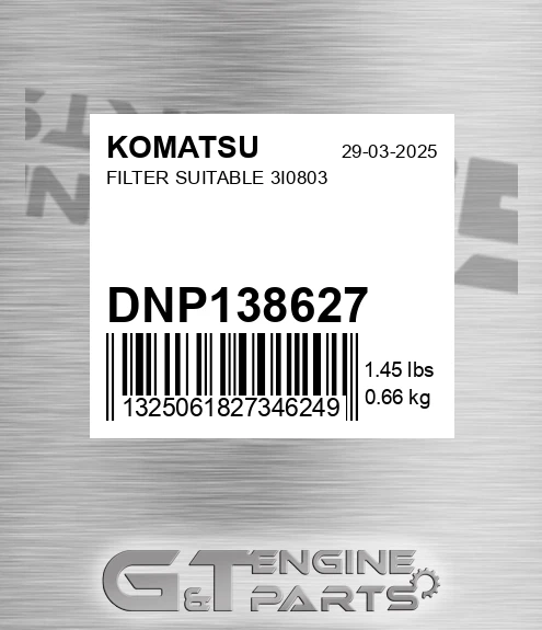 DNP13-8627 Filter Suitable 3i0803 for KOMATSU