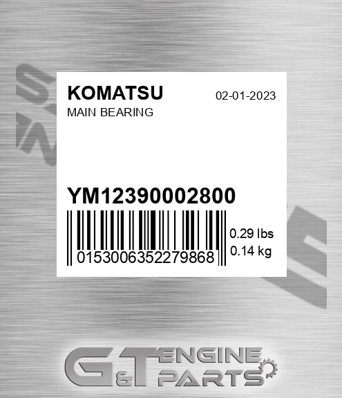 YM12390002800 Main Bearing
