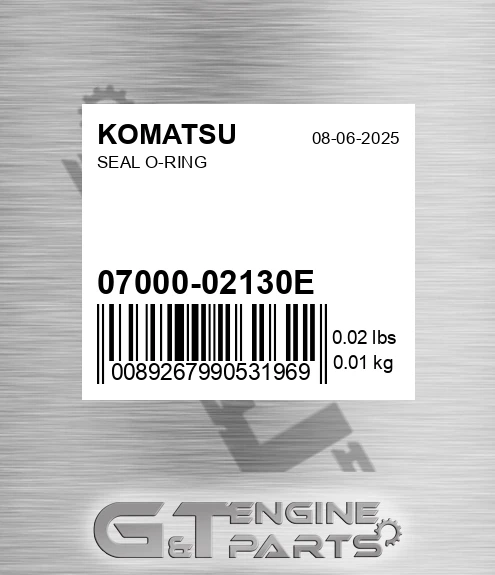07000-02130E Seal O-ring