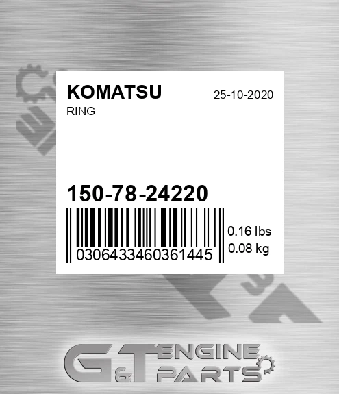 150-78-24220 Ring for KOMATSU