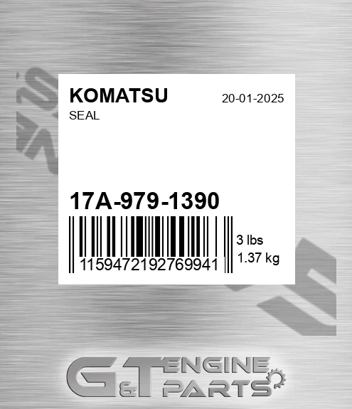 17A-979-1390 Seal for KOMATSU