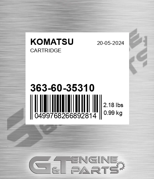 363-60-35310 Cartridge for KOMATSU