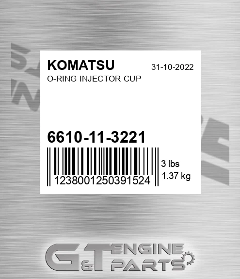 6610-11-3221 O-ring Injector Cup for KOMATSU