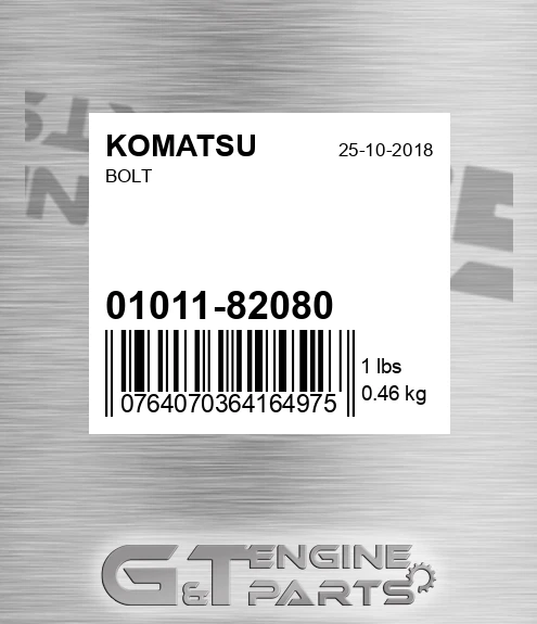 01011-82080 Bolt for KOMATSU