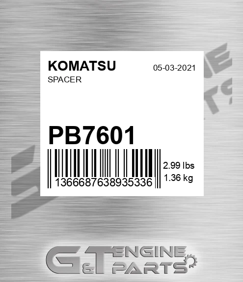 PB7601 KOMATSU Spacer