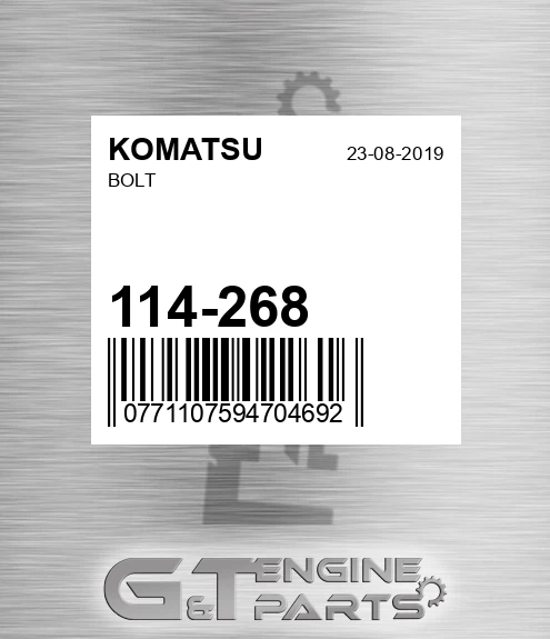 114-268 Bolt