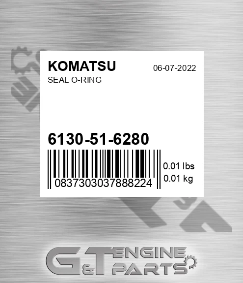6130-51-6280 Seal O-ring for KOMATSU