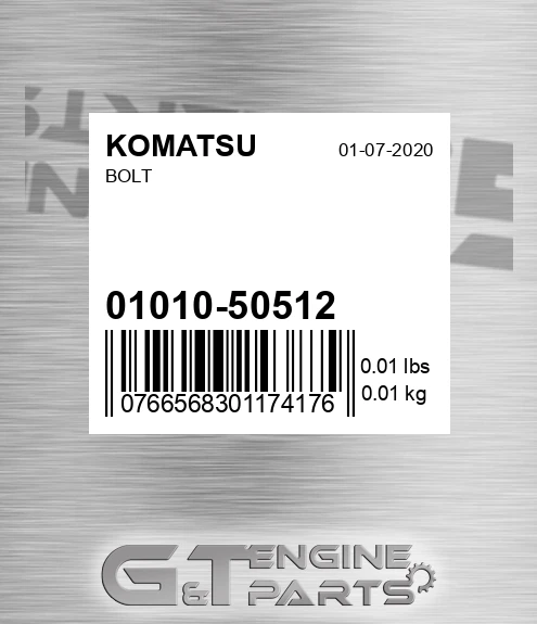 01010-50512 Bolt for KOMATSU