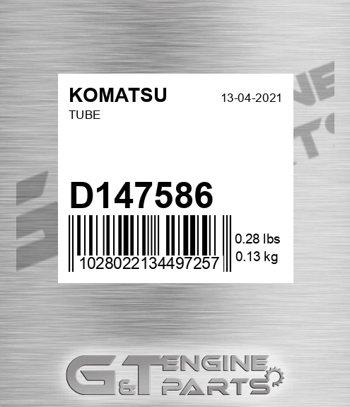 D147586 KOMATSU Tube
