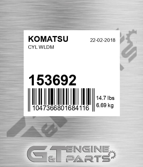 153692 Cyl Wldm for KOMATSU