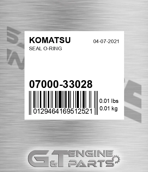 07000-33028 Seal O-ring