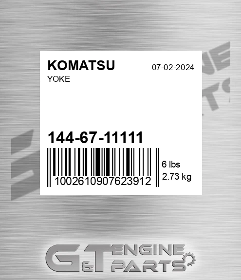 144-67-11111 Yoke for KOMATSU