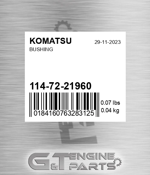 114-72-21960 Bushing for KOMATSU