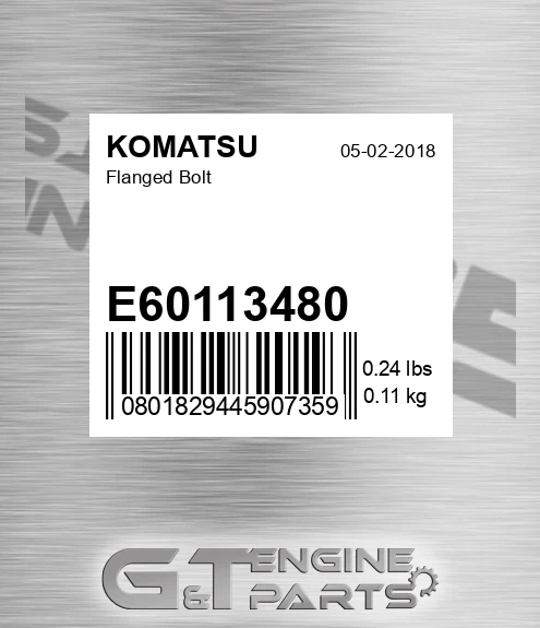 E60113480 Flanged Bolt for KOMATSU