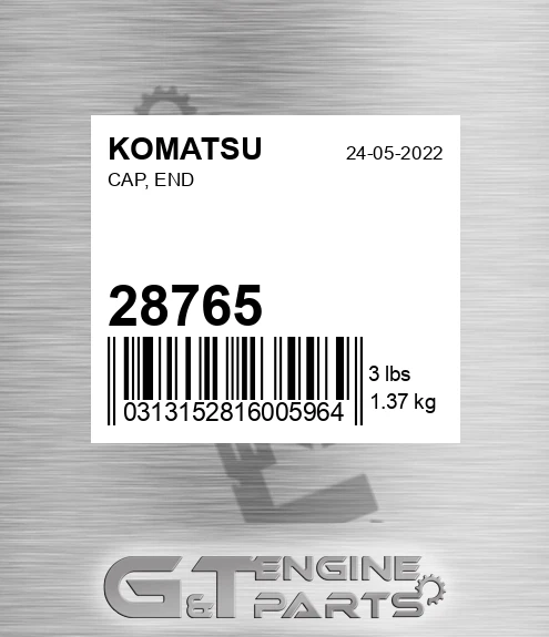 28765 Cap, End
