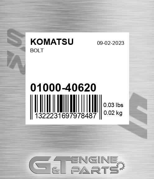 01000-40620 Bolt for KOMATSU
