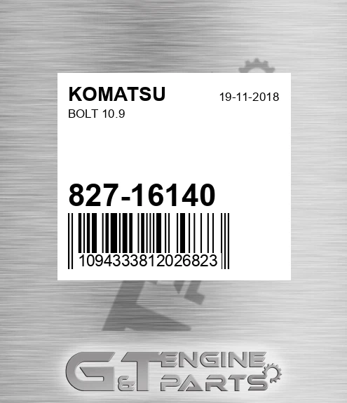 827-16140 Bolt 10.9