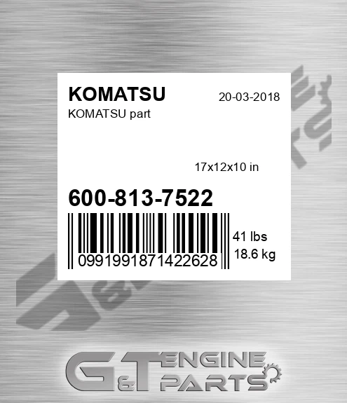 600-813-7522 Part for KOMATSU