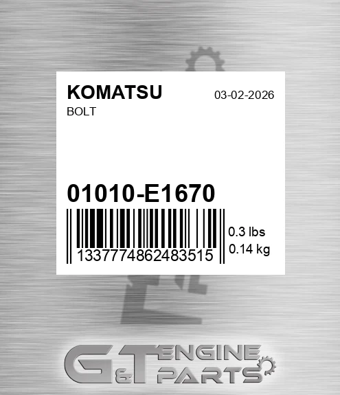 01010-E1670 Bolt