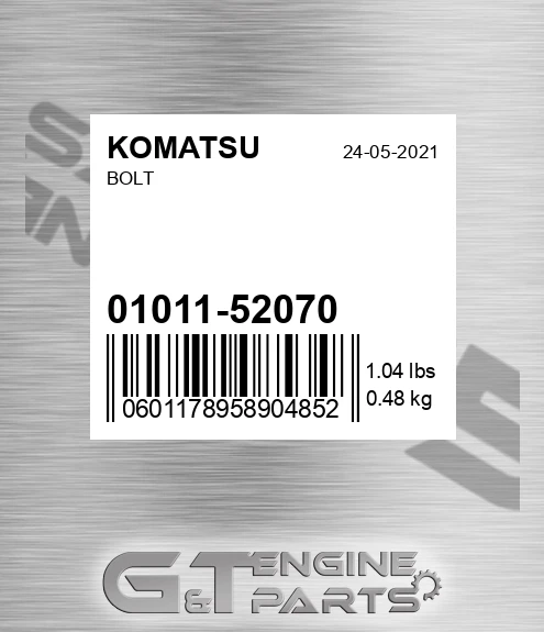 01011-52070 Bolt for KOMATSU