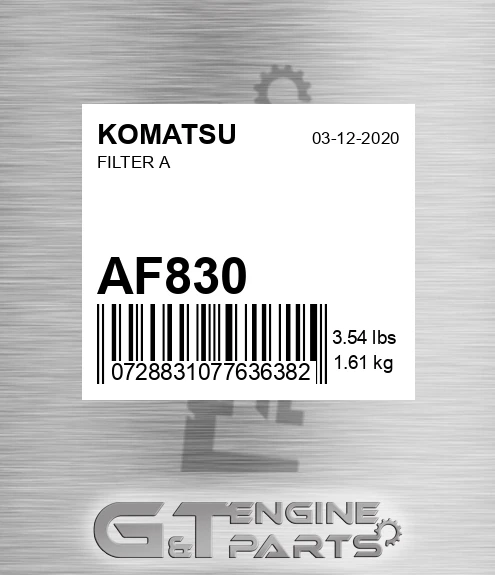 AF830 Filter A