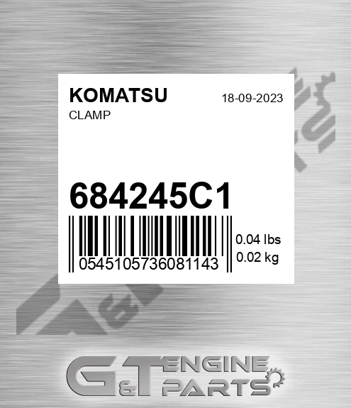 684245C1 Clamp for KOMATSU