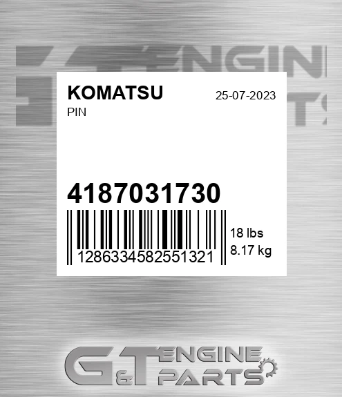 418-70-31730 Pin for KOMATSU