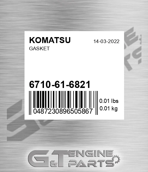 6710-61-6821 Gasket for KOMATSU