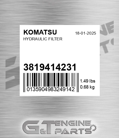381-941423-1 Hydraulic Filter for KOMATSU