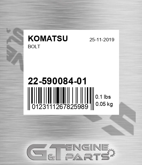 22-590084-01 Bolt for KOMATSU