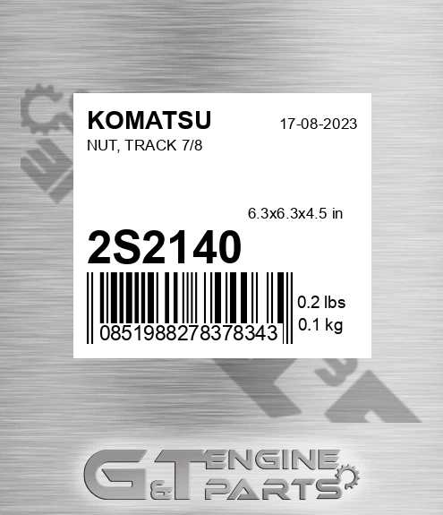 2S2140 Nut, Track 7/8
