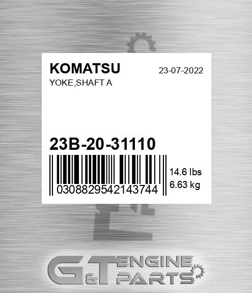 23B-20-31110 Yoke,shaft A for KOMATSU