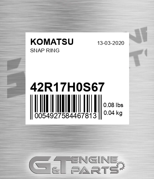 42R-17-H0S67 Snap Ring for KOMATSU
