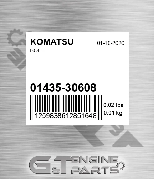 01435-30608 Bolt for KOMATSU