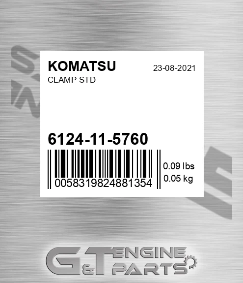 6124-11-5760 Clamp Std for KOMATSU