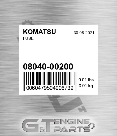 08040-00200 Fuse for KOMATSU