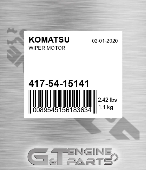 417-54-15141 Wiper Motor for KOMATSU