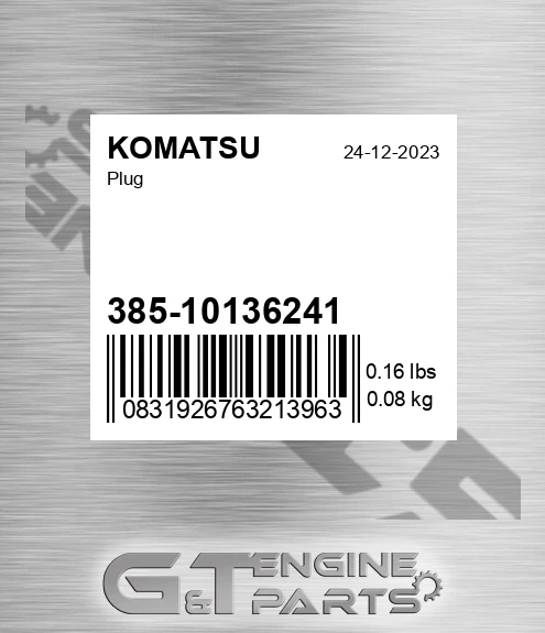 385-10136241 Plug for KOMATSU