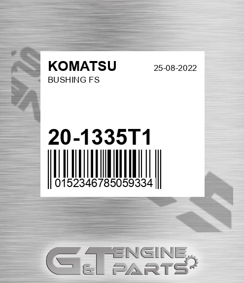 20-1335T1 Bushing Fs for KOMATSU
