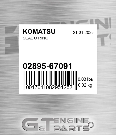 02895-67091 Seal O Ring