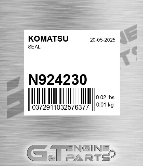 N924230 Seal for KOMATSU