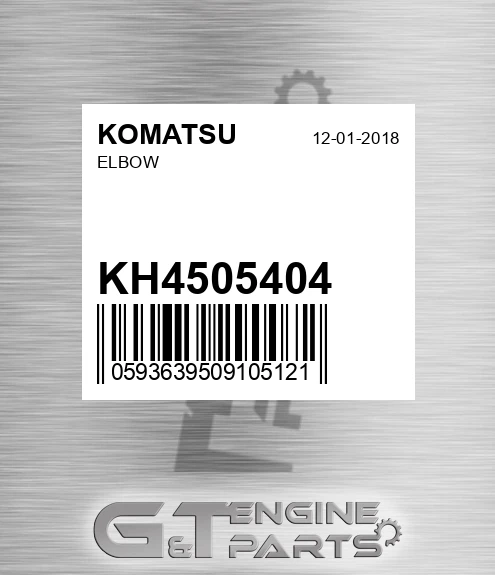 KH4505404 Elbow for KOMATSU