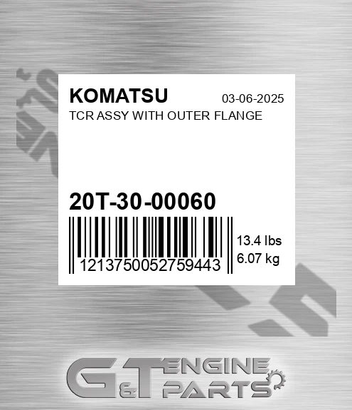 20T-30-00060 Tcr Assy With Outer Flange for KOMATSU