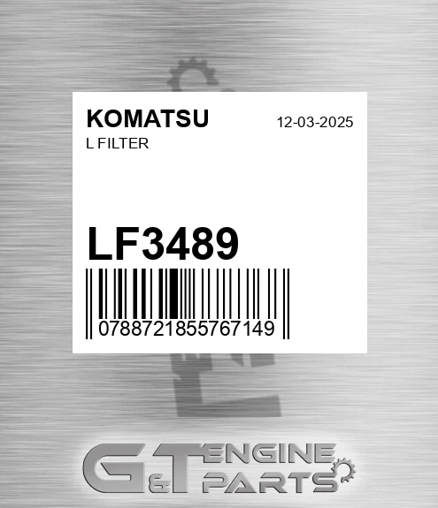 LF3489 KOMATSU L Filter