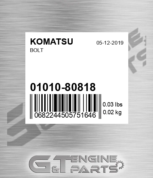 01010-80818 Bolt for KOMATSU
