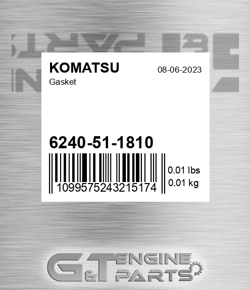 6240-51-1810 Gasket for KOMATSU