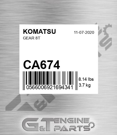 CA674 KOMATSU Gear 8t