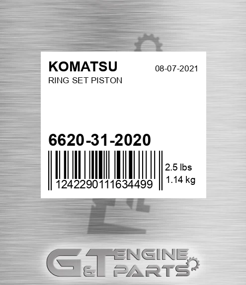 6620-31-2020 Ring Set Piston for KOMATSU