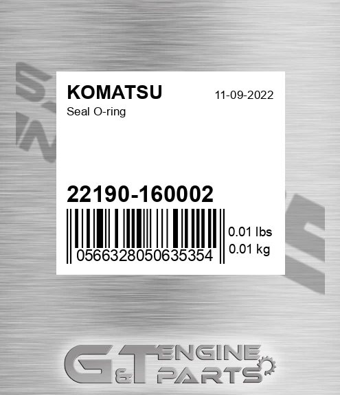 22190-160002 Seal O-ring